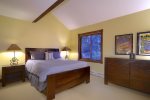 Master Bed with Vaulted Ceilings and Queen Bed